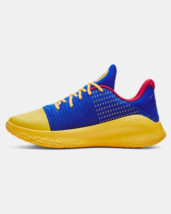 Unisex Curry 4 Low FloTro Basketball Shoes in Blue image number 1